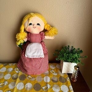 Vintage Little Red Riding Hood reversible stuffed doll